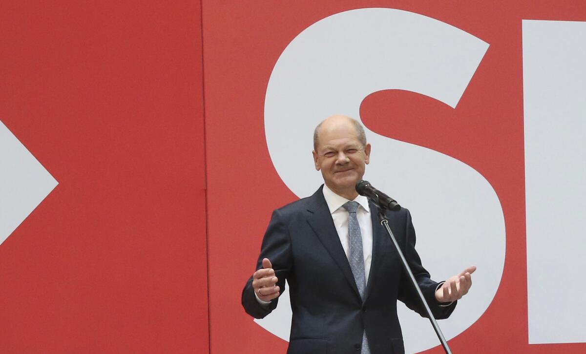 Olaf Scholz, leader of Germany's Social Democrats