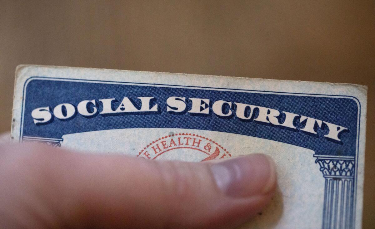 A Social Security card 
