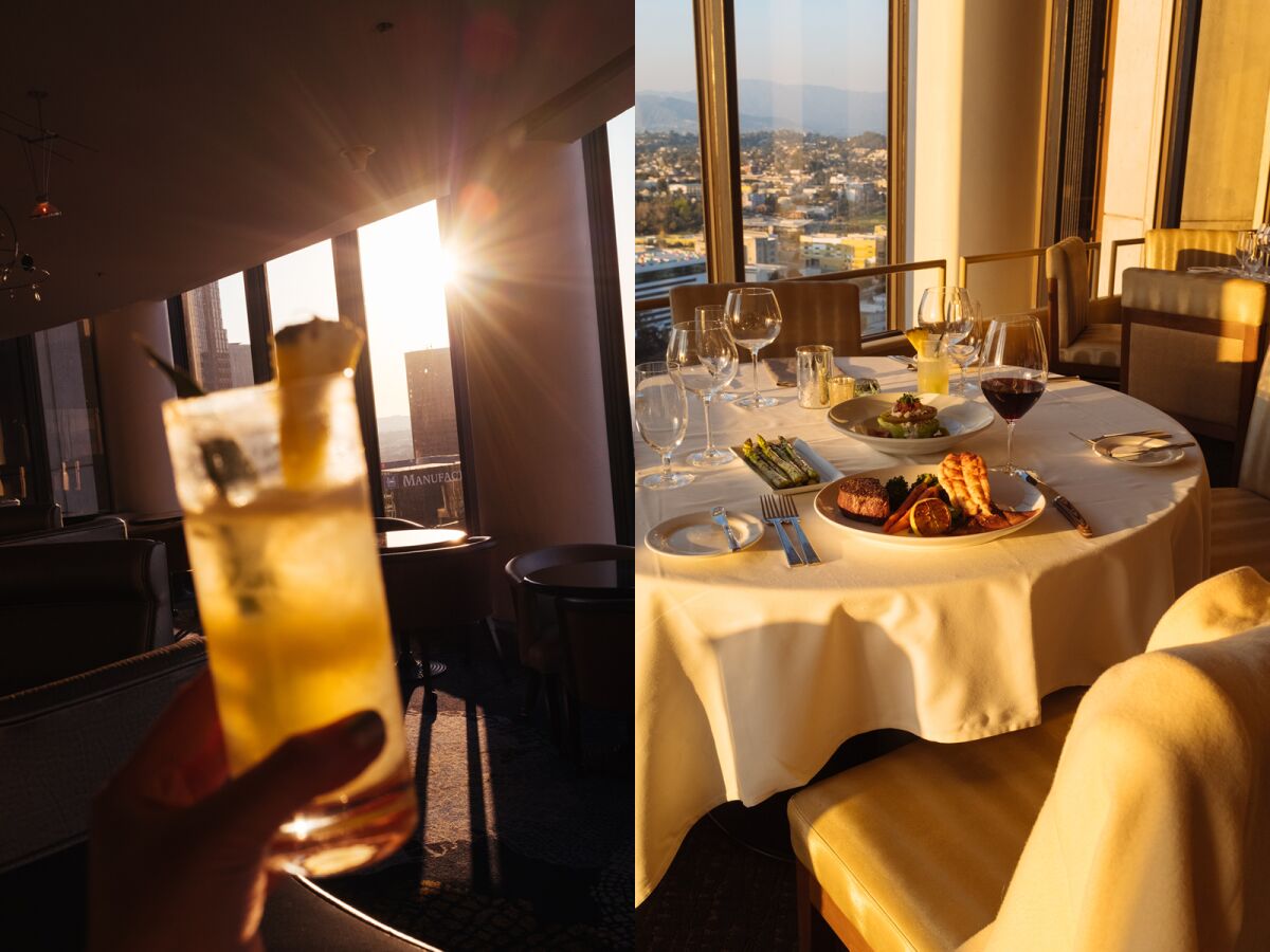 The pineapple sunset from the signature cocktail menu at the Bonavista Lounge.