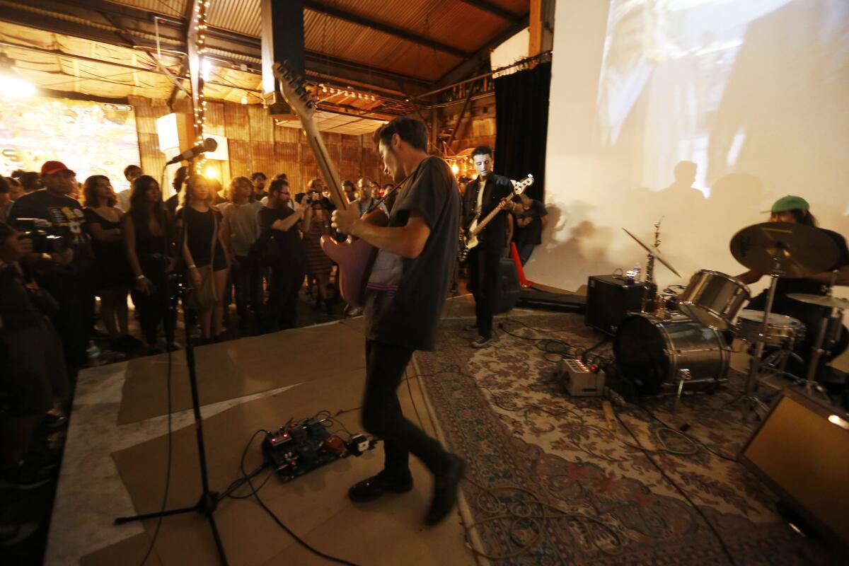 The band SadGirl performs at a benefit concert for downtown venue the Smell.