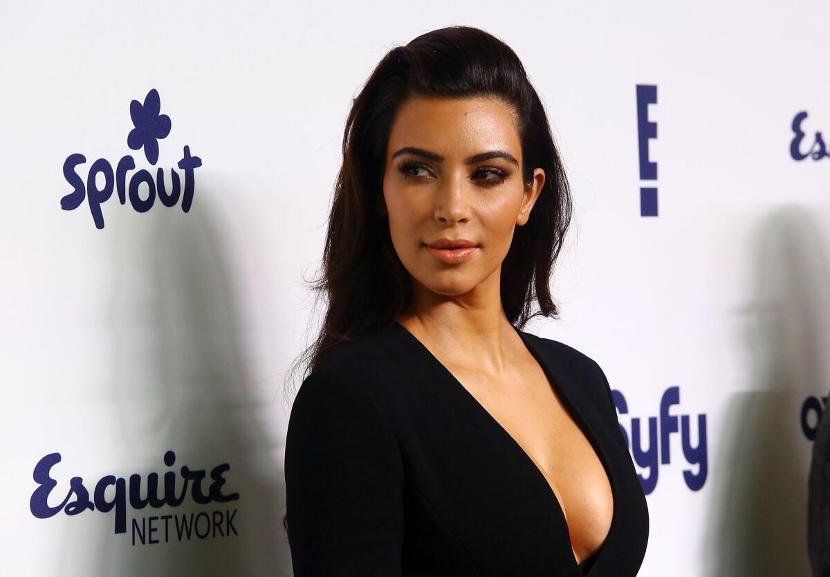Kim Kardashian attends the NBCUniversal Cable Entertainment Upfront at the Jacob K. Javits Center on Thursday in New York.