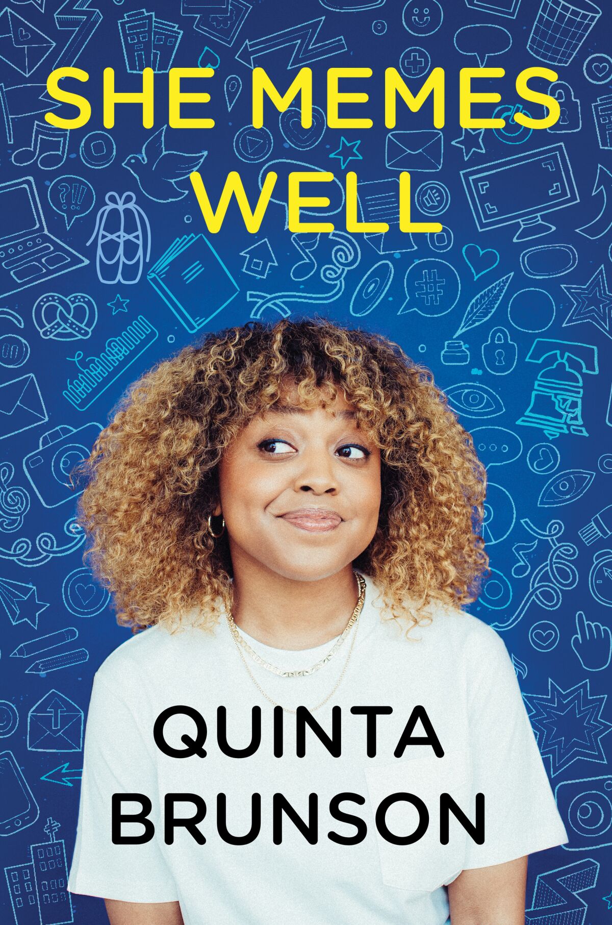 The cover of the book "She Memes Well" by Quinta Brunson