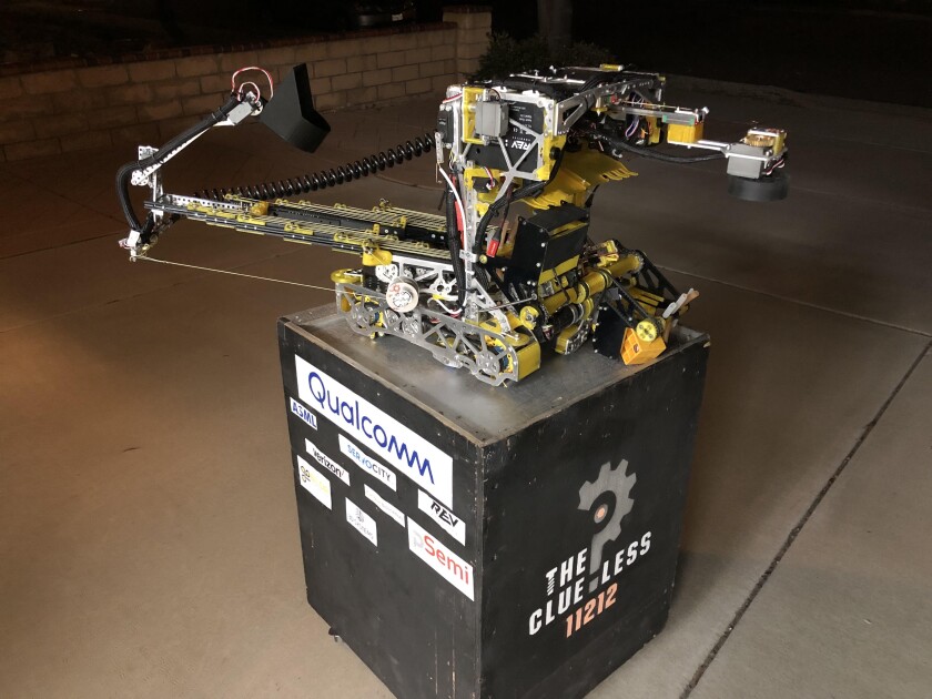 The Clueless team robot is modified for each competition.