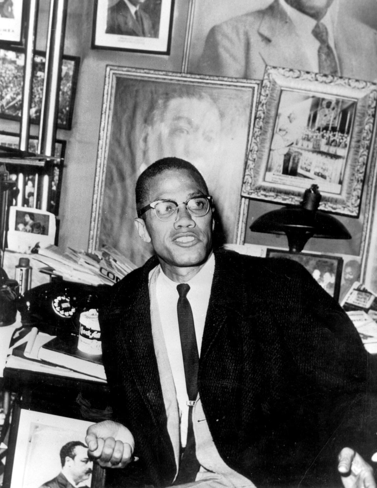 Malcom X, lider del movimiento de los Musulmanes Negros.