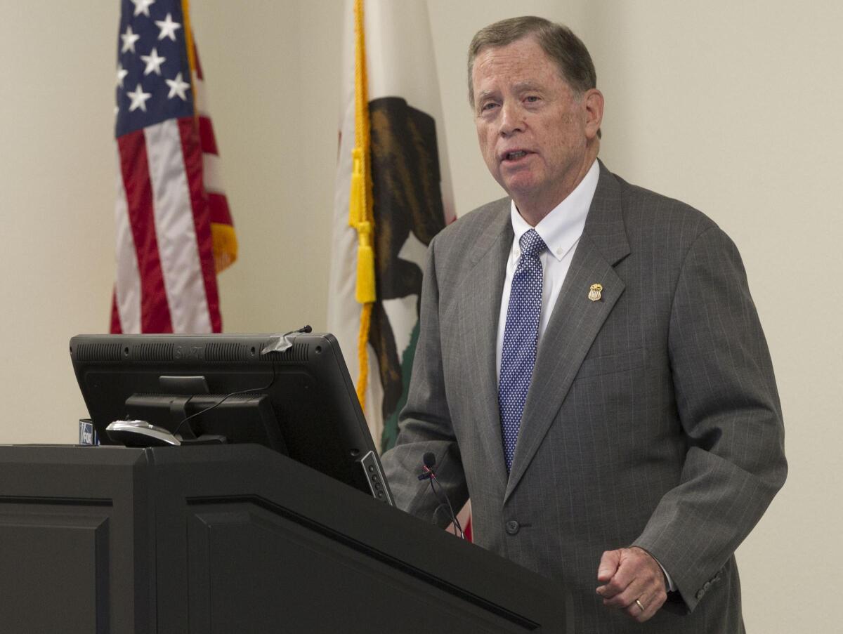 U.S. Attorney Robert Brewer at a Sept. 10 2019 news conference in El Centro.