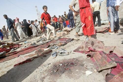 At the Shurufi mosque in Baghdad, a car bomb killed 24 people as worshipers were leaving Friday prayers.