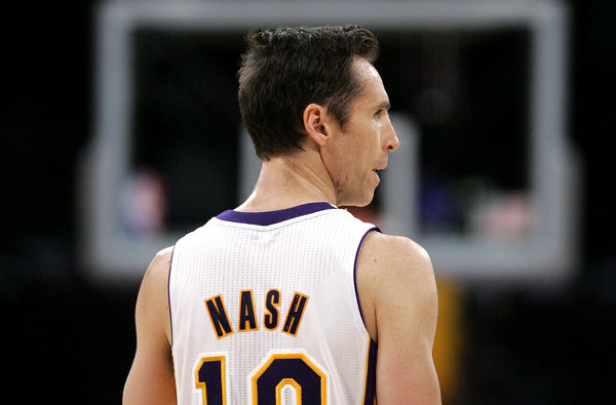 Point guard Steve Nash returns for his second season with the Lakers.