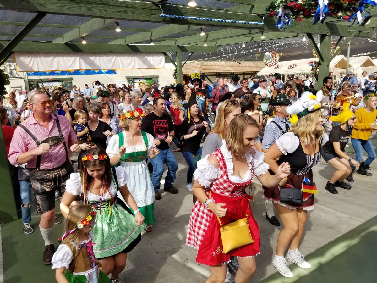 A scene from the 2019 Oktoberfest in El Cajon. The two-weekend event is back in 2021 after the pandemic cancelled it in 2020.