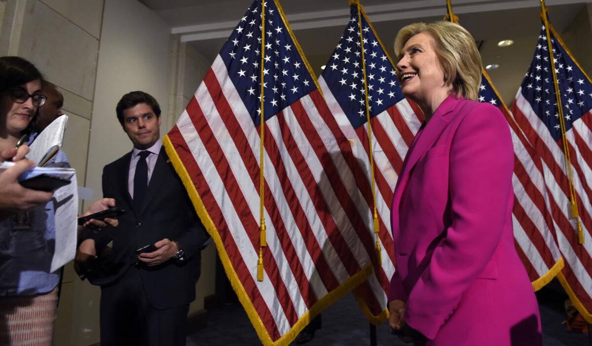Democratic presidential candidate Hillary Rodham Clinton said Tuesday that the international deal over Iran's nuclear program was "an important step."