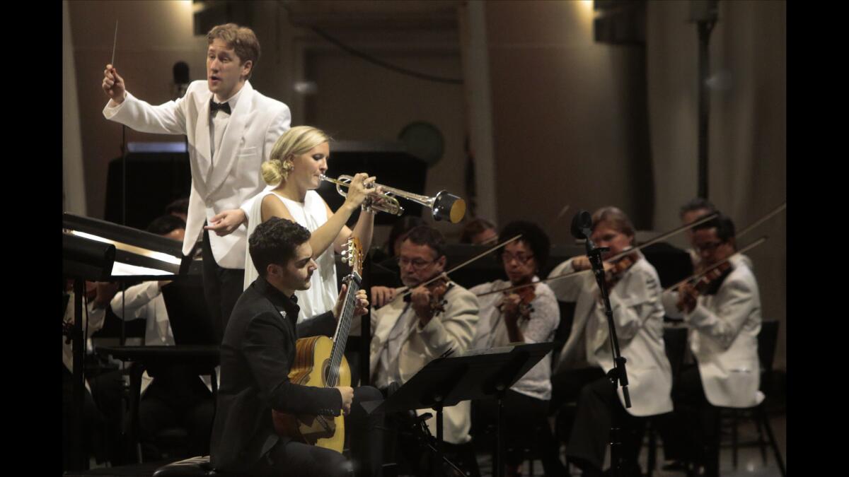 Trumpet soloist Alison Balsom and guitarist Milos Karadaglic perform with the L.A. Phil, with Joshua Weilerstein conducting.