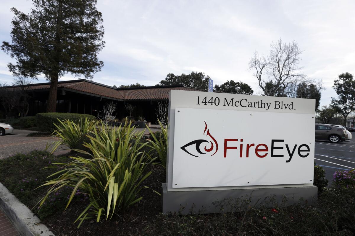FireEye offices in Milpitas, Calif.