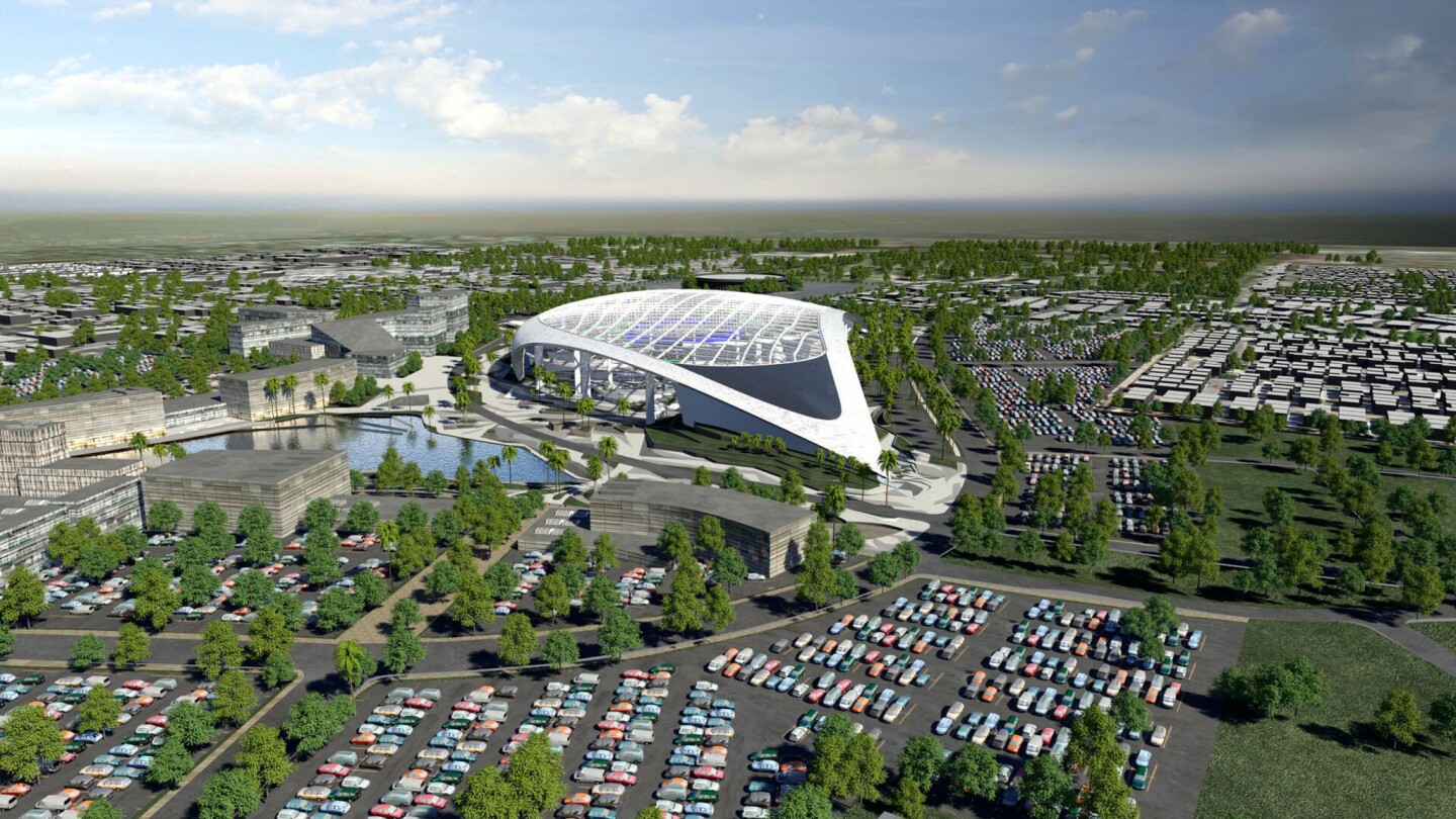 Latest renderings of NFL stadium in Inglewood - Los Angeles Times