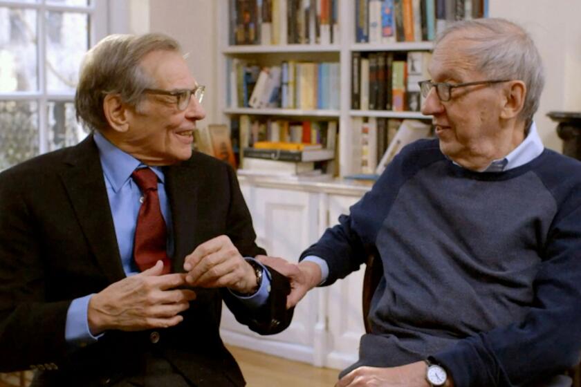 Robert Caro, left, and Robert Gottlieb in the documentary "Turn Every Page."