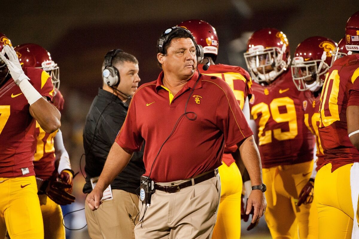 USC interim Coach Ed Orgeron already is making some changes to the Trojans' football program.