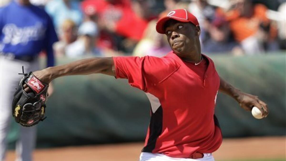 Aroldis Chapman hits 100 mph on his 2nd pitch of spring training