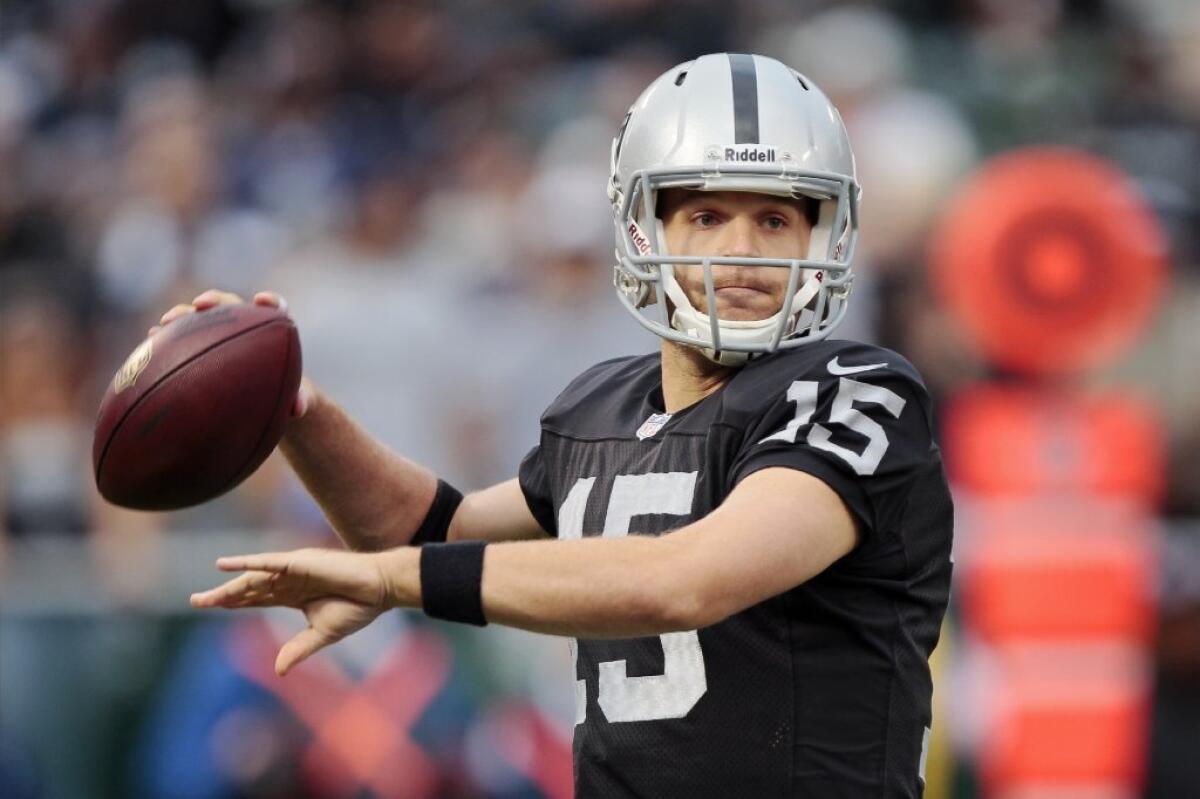 The Raiders reportedly released quarterback Matt Flynn on Monday.