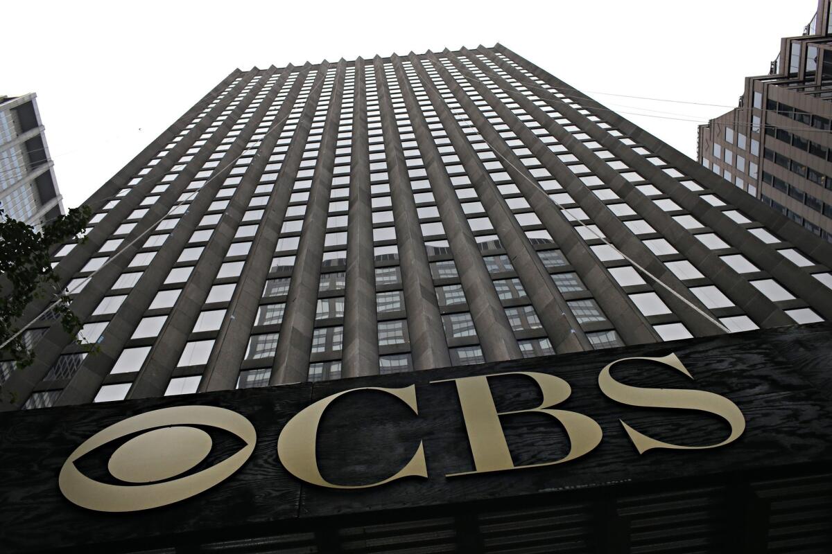 The CBS headquarters seen on August 2, 2013 in New York City. Time Warner Cable dropped CBS in three major markets- New York, Los Angeles and Dallas - today, after negotiations fell through.