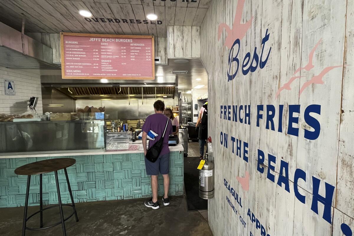 Jeff's Beach Burgers, Avenida de la Playa, La Jolla Shores.