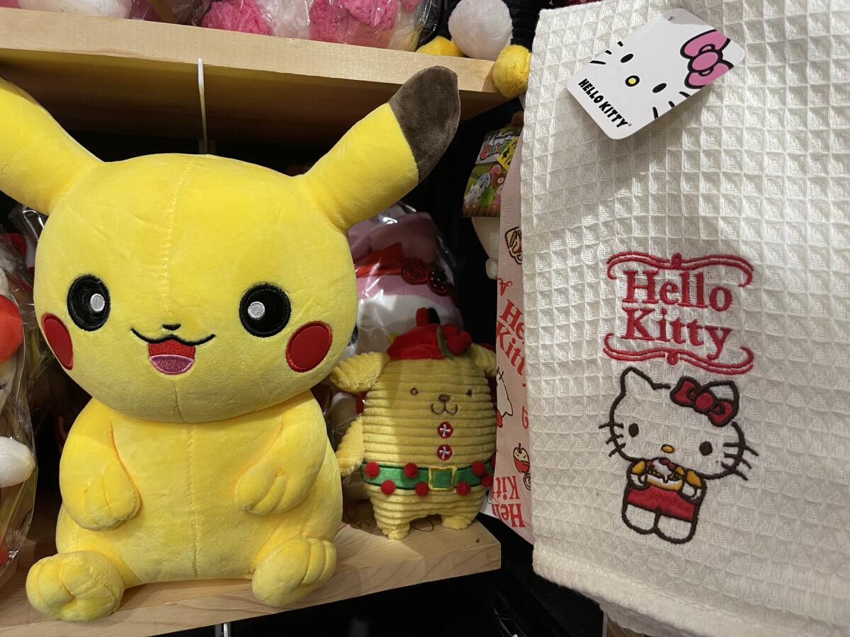 Pikachu and Hello Kitty are among pop culture items available at Bands for Arms.
