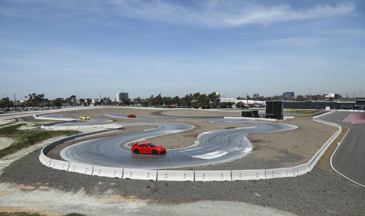 The Porsche Experience Center features 53 acres of driving courses.