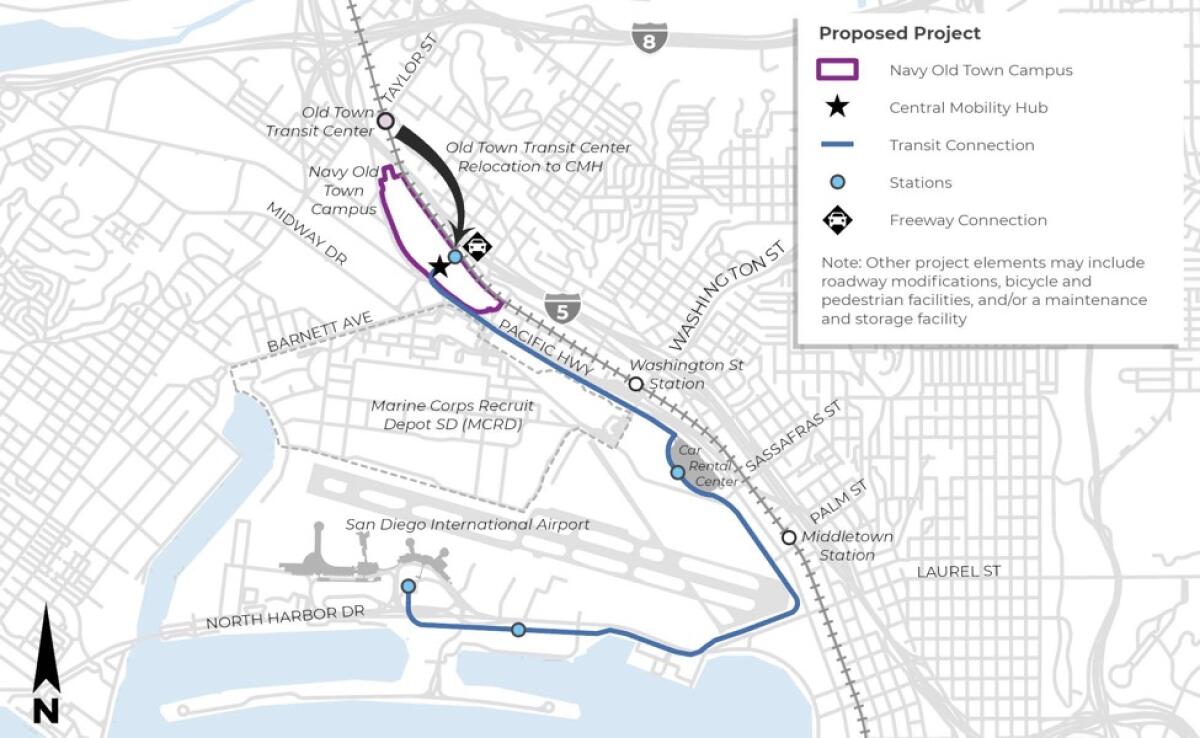 Central mobility hub proposed project map