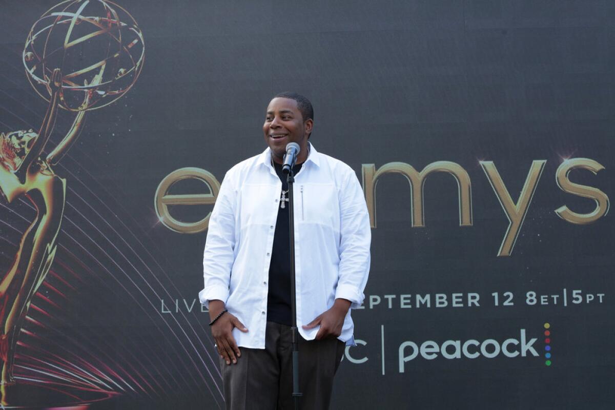 Host Kenan Thompson at the 2022 Emmy Awards press preview.