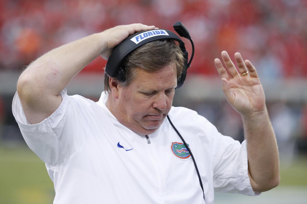 Jim McElwain went 22-12 at Florida, including 4-9 against ranked teams, and became the first coach in league history to take a team to the SEC championship game in his first two years.