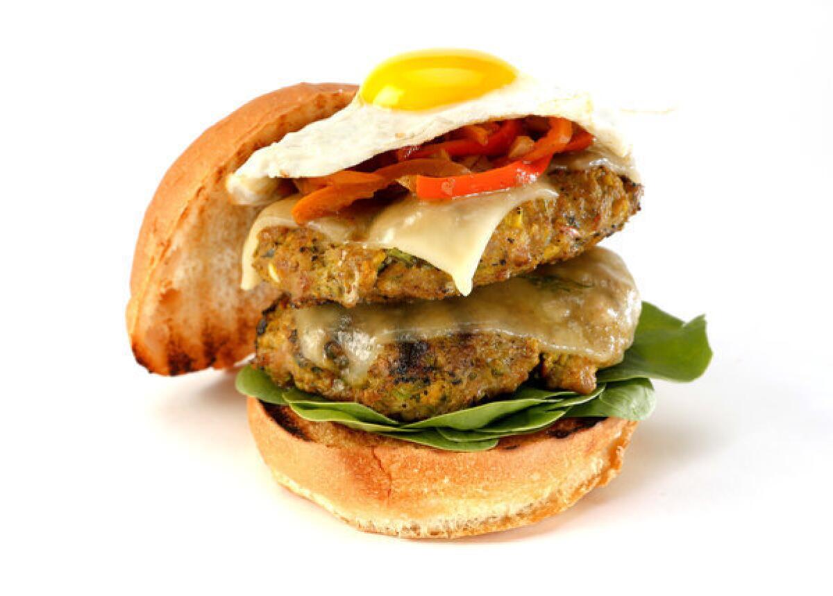 The Green curry chicken burger created by Winston Woo is a mixture of Thai, Hawaiian and California flavors.