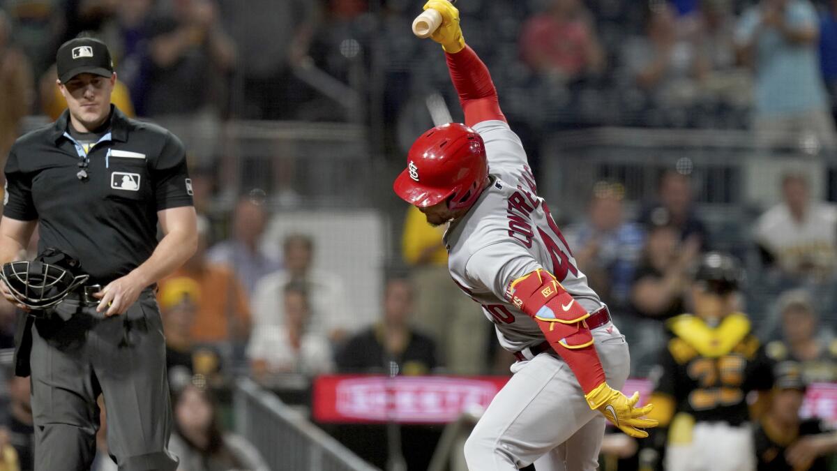 St. Louis Cardinals' Willson Contreras celebrates as he rounds the bases  after hitting a two-run home run during the eighth inning of a baseball  game against the San Diego Padres Tuesday, Aug.