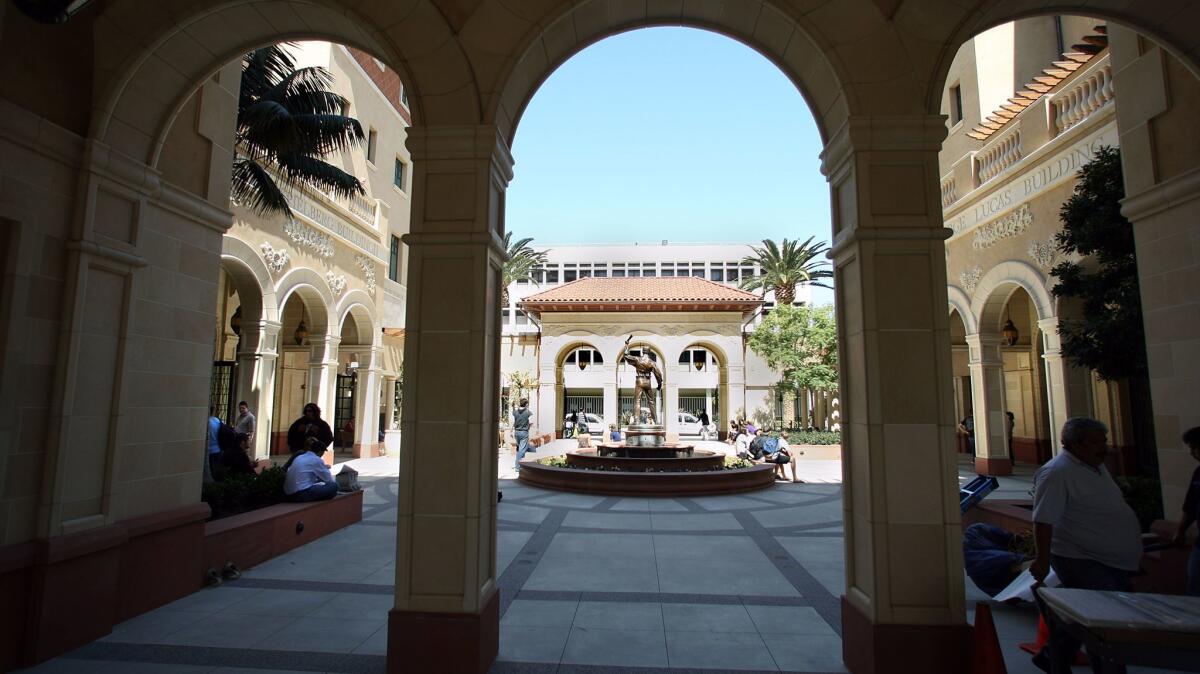 Courtyard of USC's School of Cinematic Arts