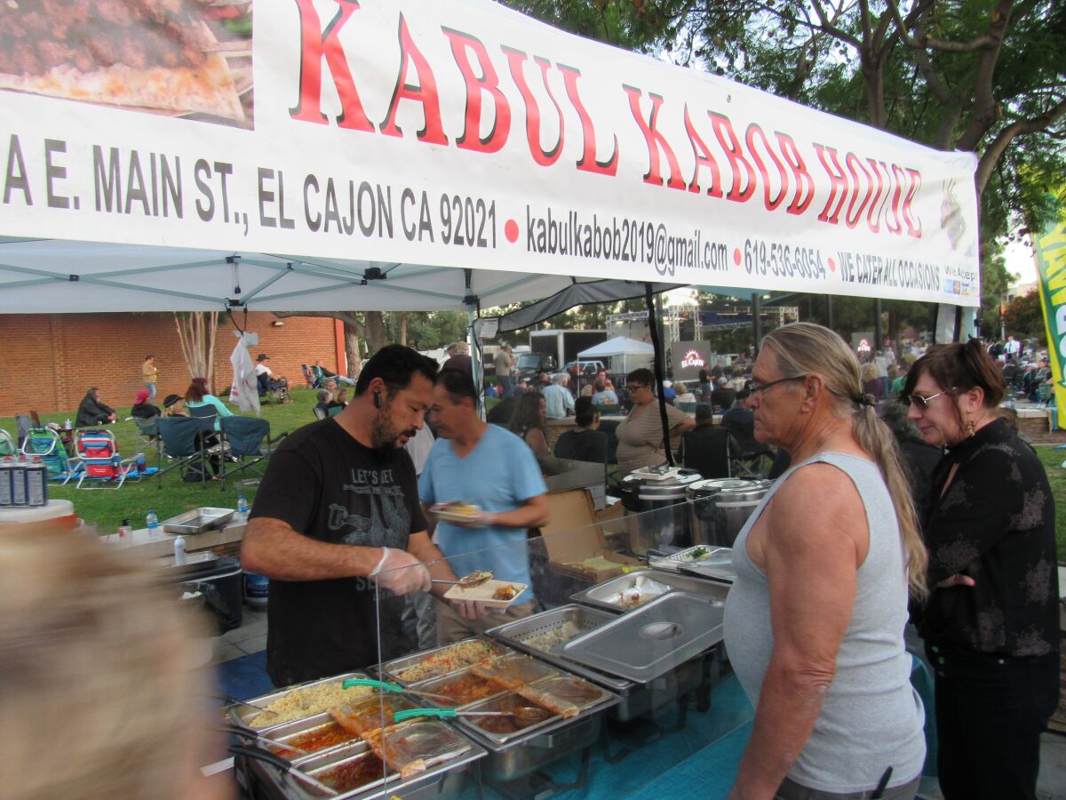 A scene from El Cajon's "Foodie Fest" on Oct. 9.