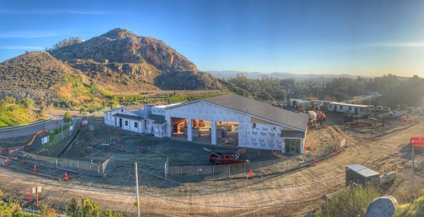 The new Rancho Santa Fe Fire Protection District fire station under construction in Harmony Grove.
