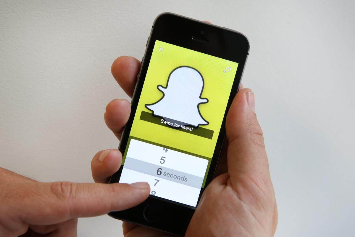 Snapchat allows users' messages and photos to disappear after seconds.