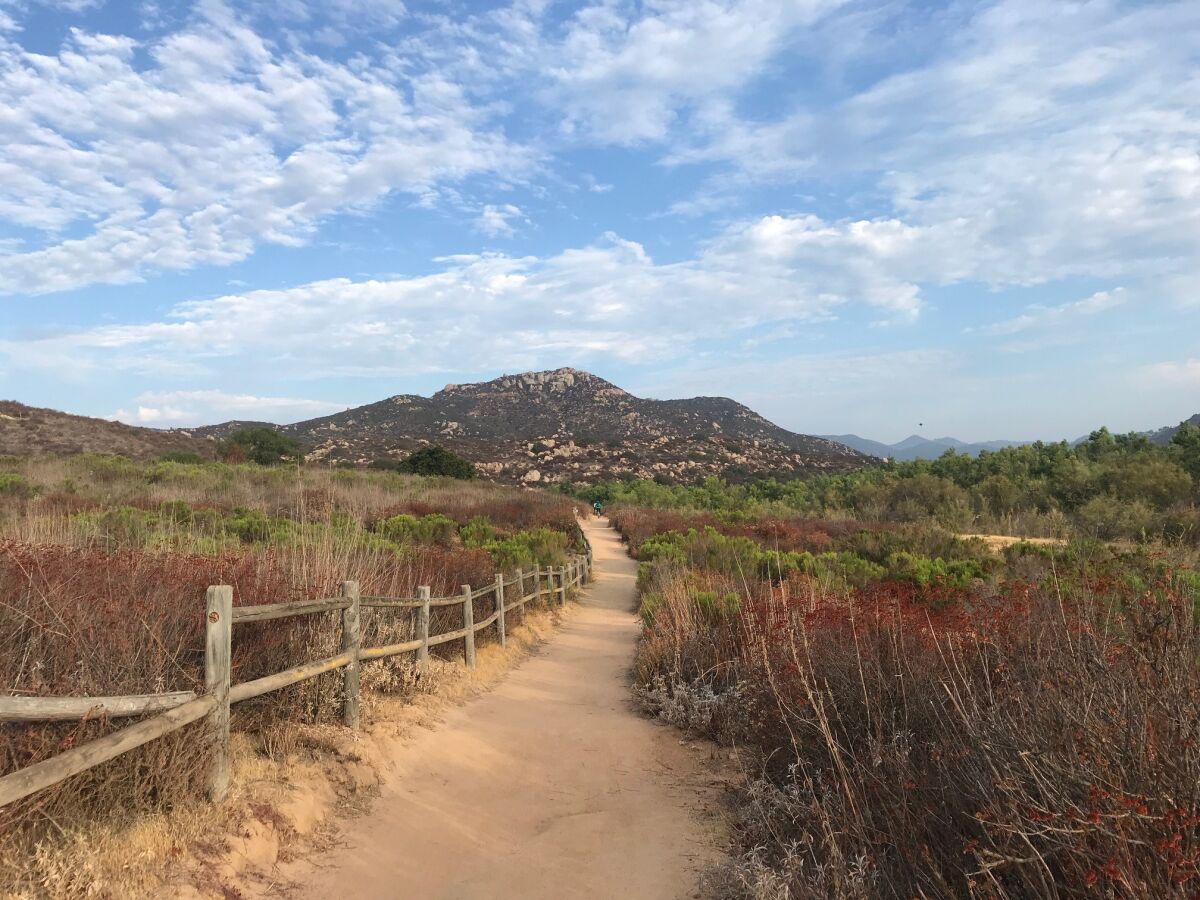 A hike on Lake Hodges Piedras Pintadas trail will be held on Sunday, Oct. 24.