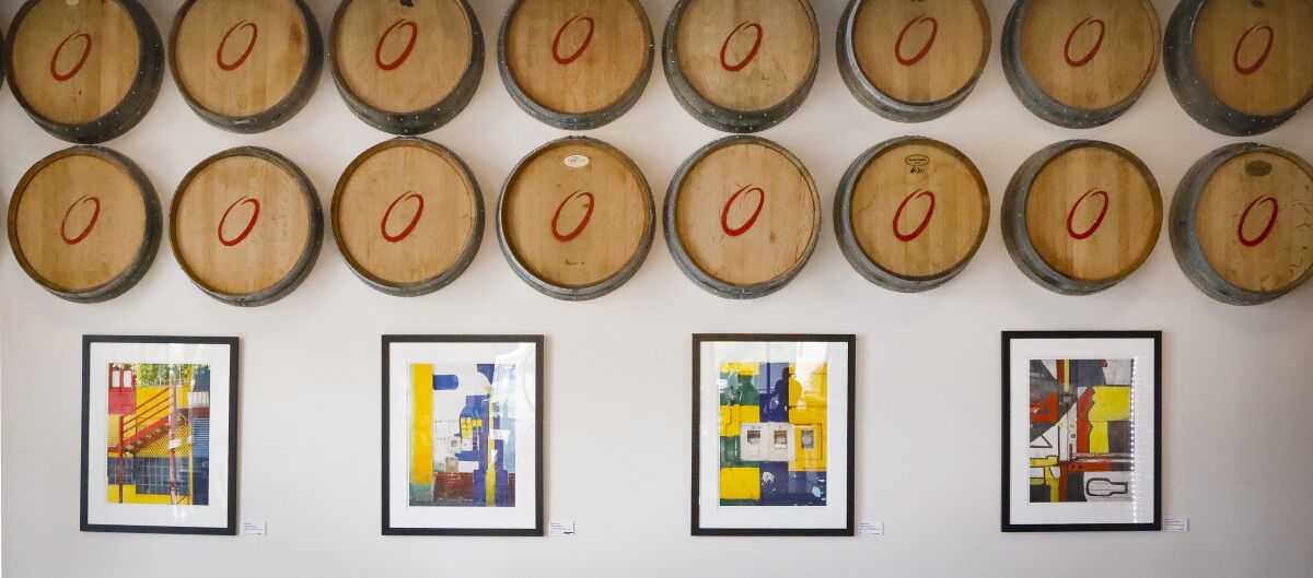 Helga Orfila helped design and curate the art at the Orfila tasting room in Oceanside. 