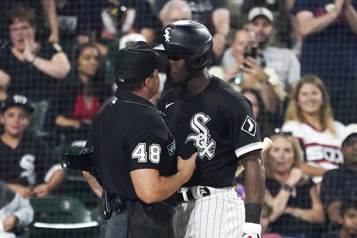 Chisox Tim Anderson suspended by MLB for contact with umpire - The San  Diego Union-Tribune