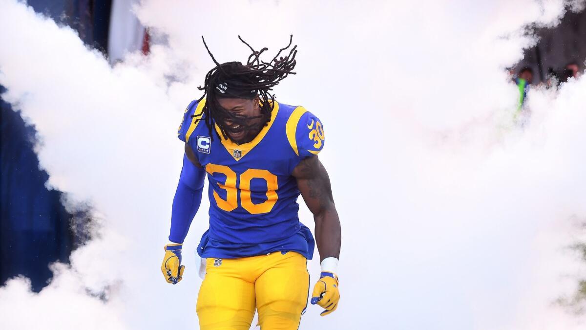 Rams running back Todd Gurley will look to continue his impressive season against the Packers.