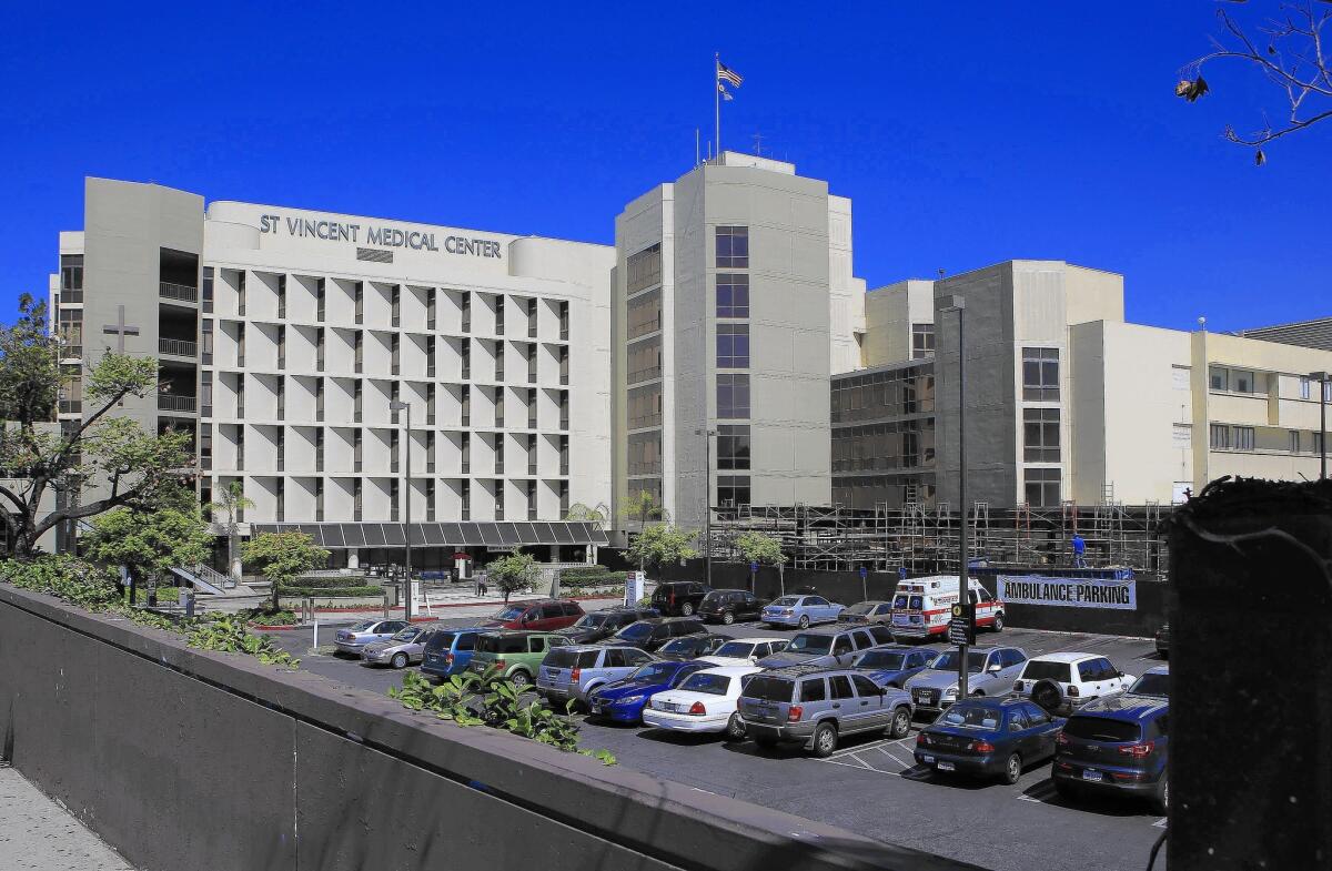 St. Vincent Medical Center near downtown L.A. is among six nonprofit Catholic hospitals in California that Prime Healthcare has agreed to buy.