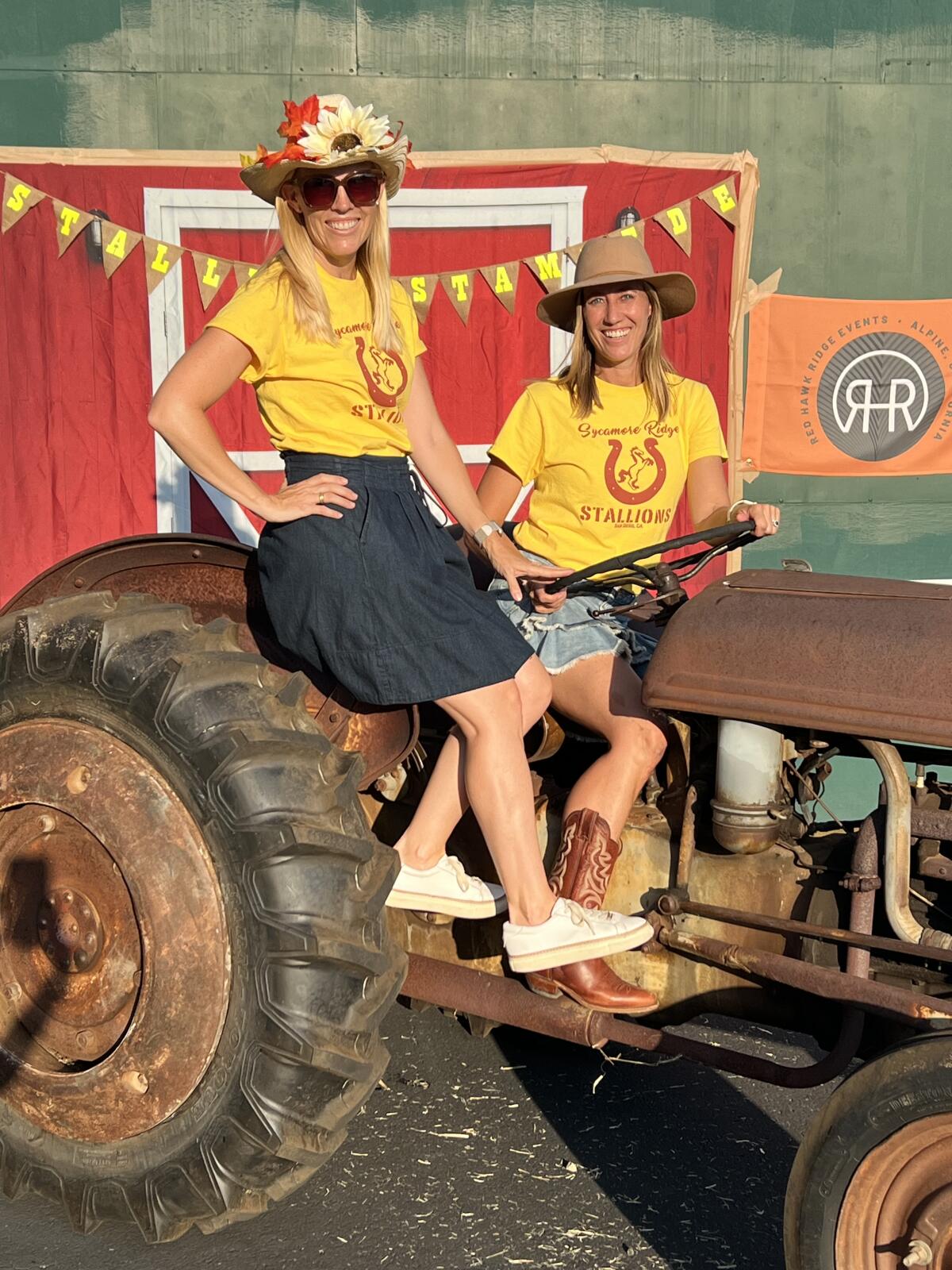 Sara Lake, Sycamore Ridge PTA president and Kathy O'Neill, Stampede co-chair