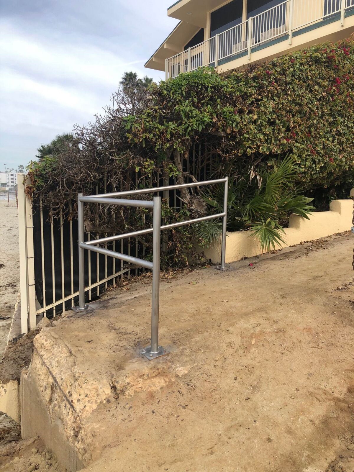 A railing at the Sea Lane overlook was replaced with the help of the La Jolla Parks & Beaches board.