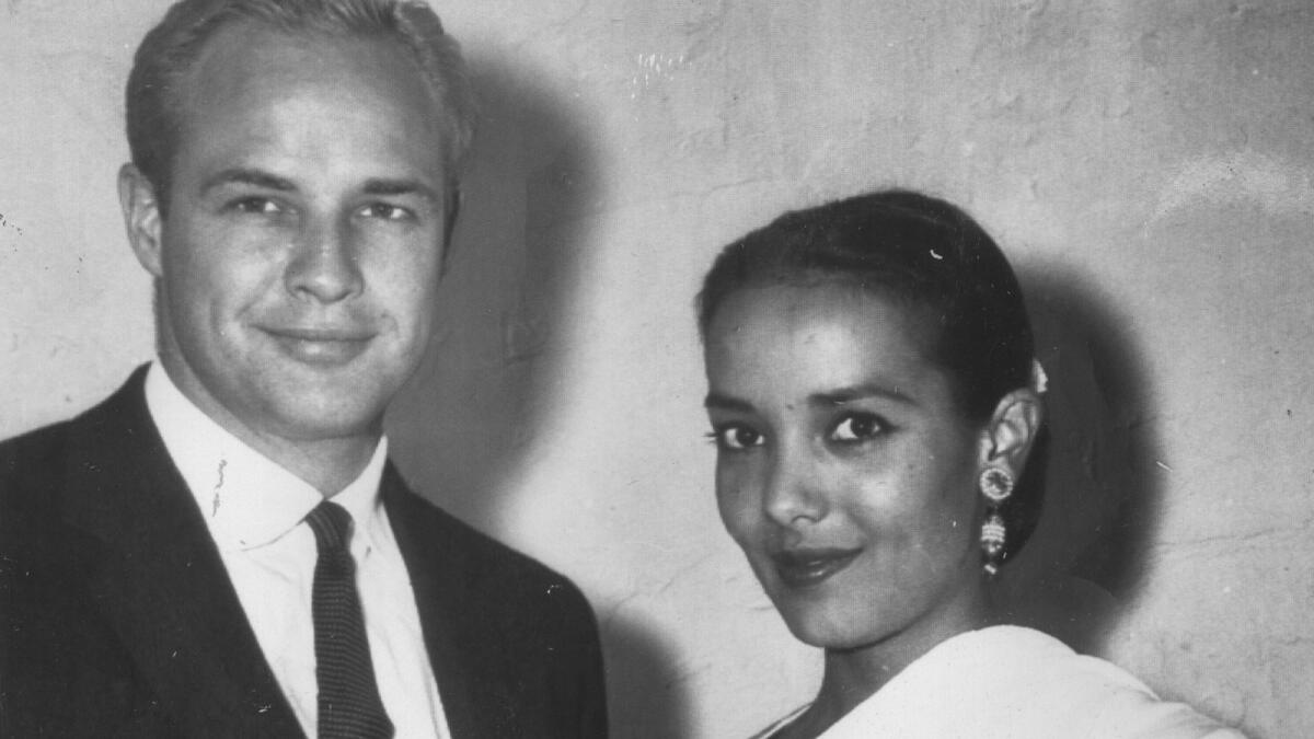 Marlon Brando and actress Anna Kashfi in 1957.