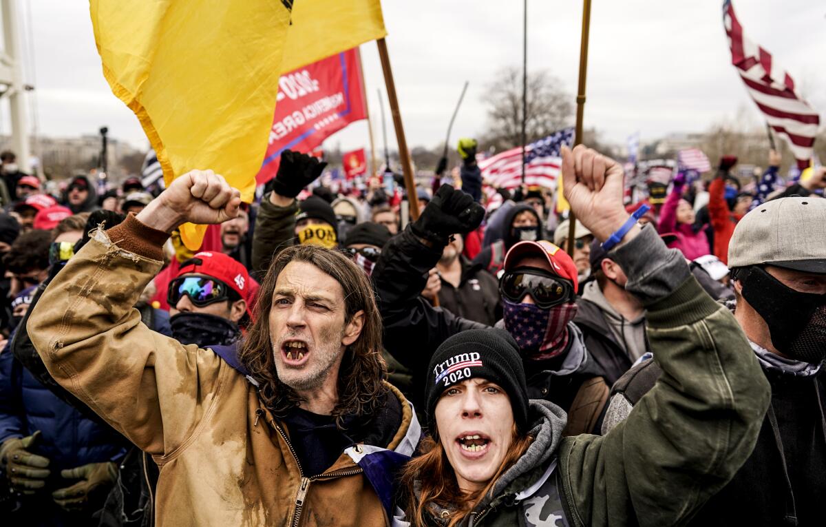 Protesters storm the U.S. Capitol.