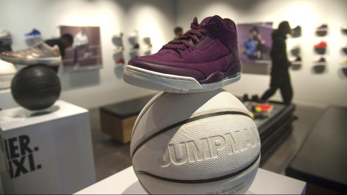 Jumpman LA, a Jordan Brand store in Sneaker Row in downtown Los Angeles, is housed in a 25,000-square-foot complex.