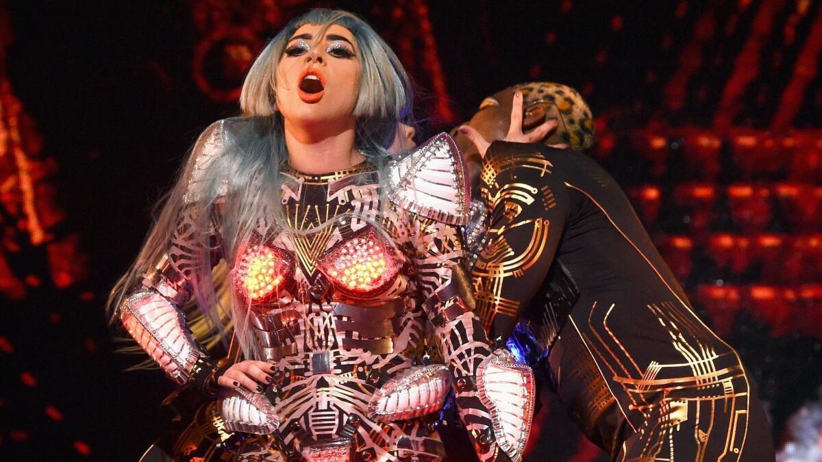 Lady Gaga performs during her "Enigma" residency at Park Theater at Park MGM on Dec. 28, 2018, in Las Vegas.