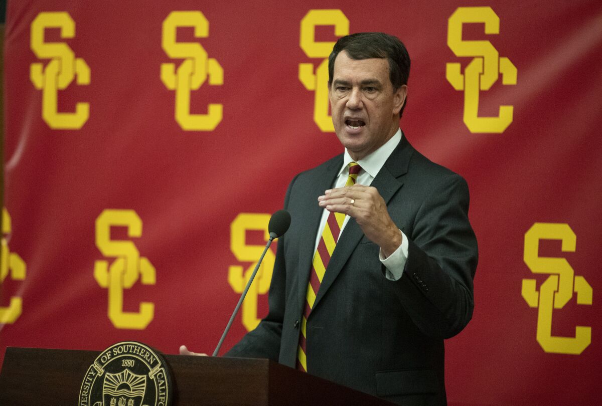 USC athletic director Mike Bohn