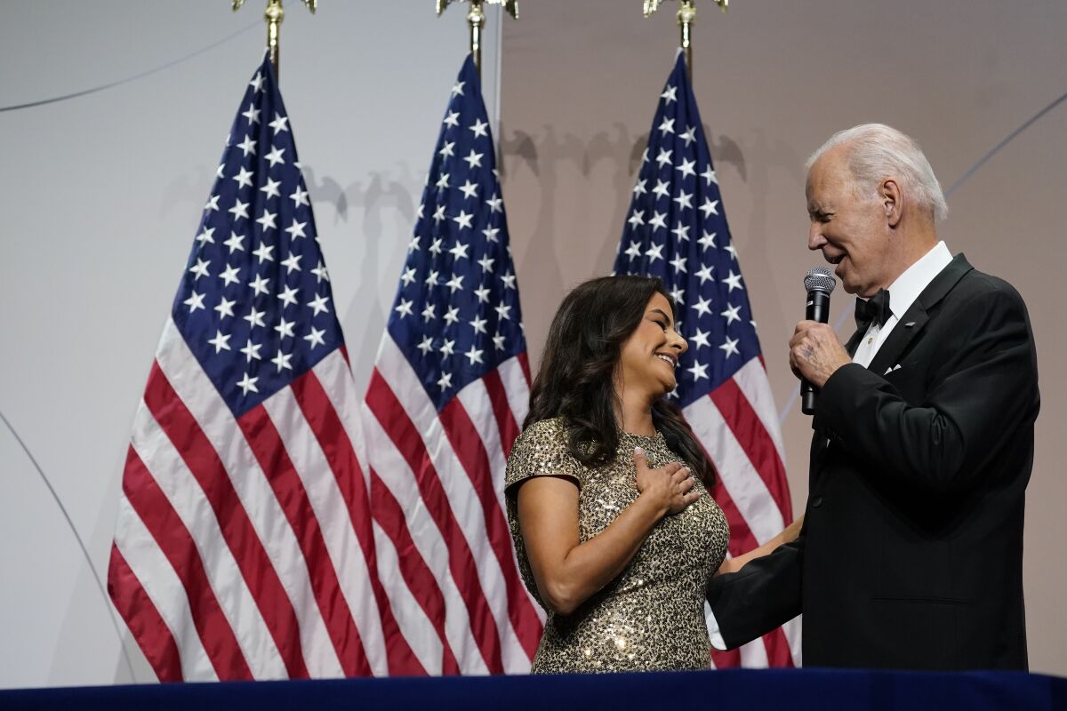 Nanette Diaz Barragán and Joe Biden