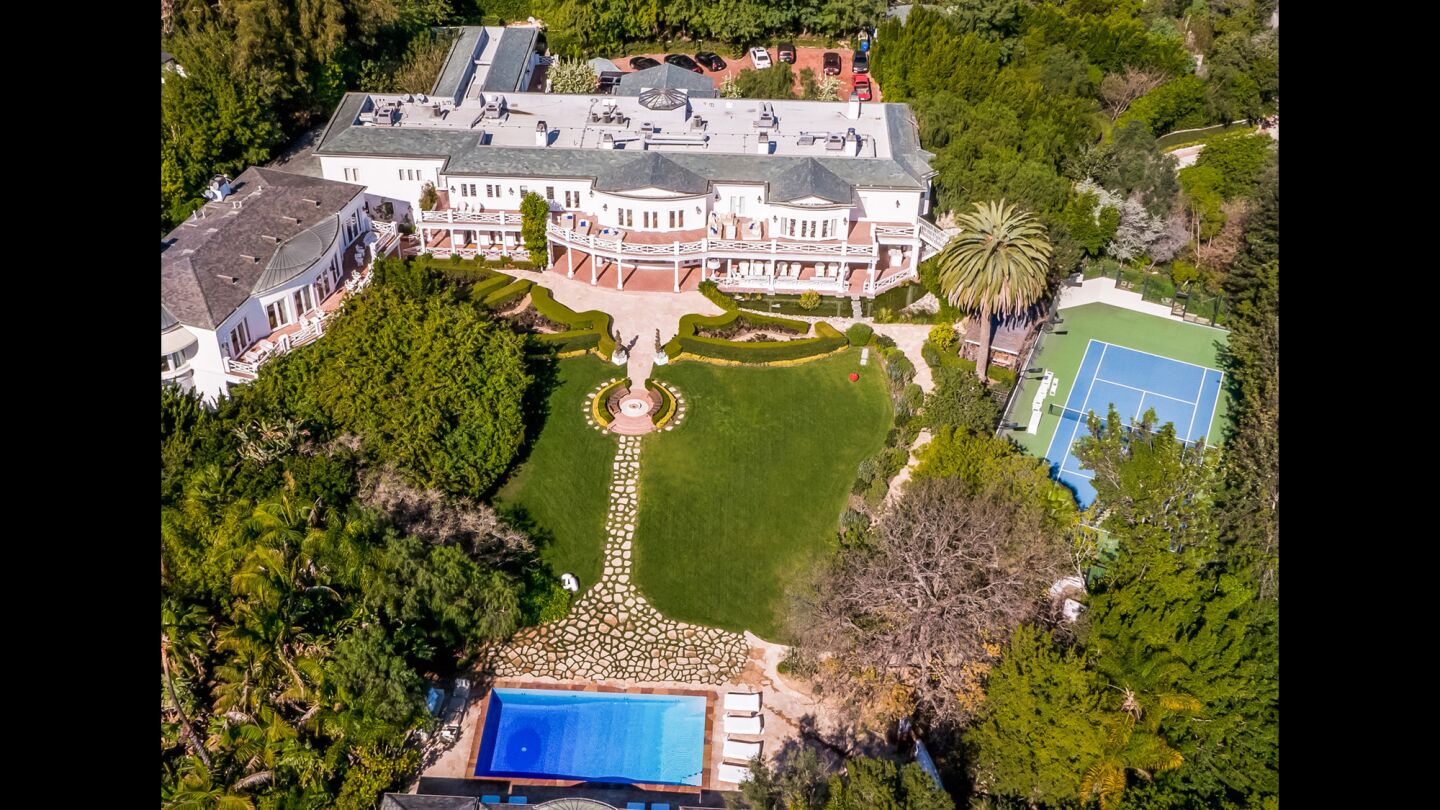 The three-acre Holmby Hills estate is set in L.A's desirable Platinum Triangle area.