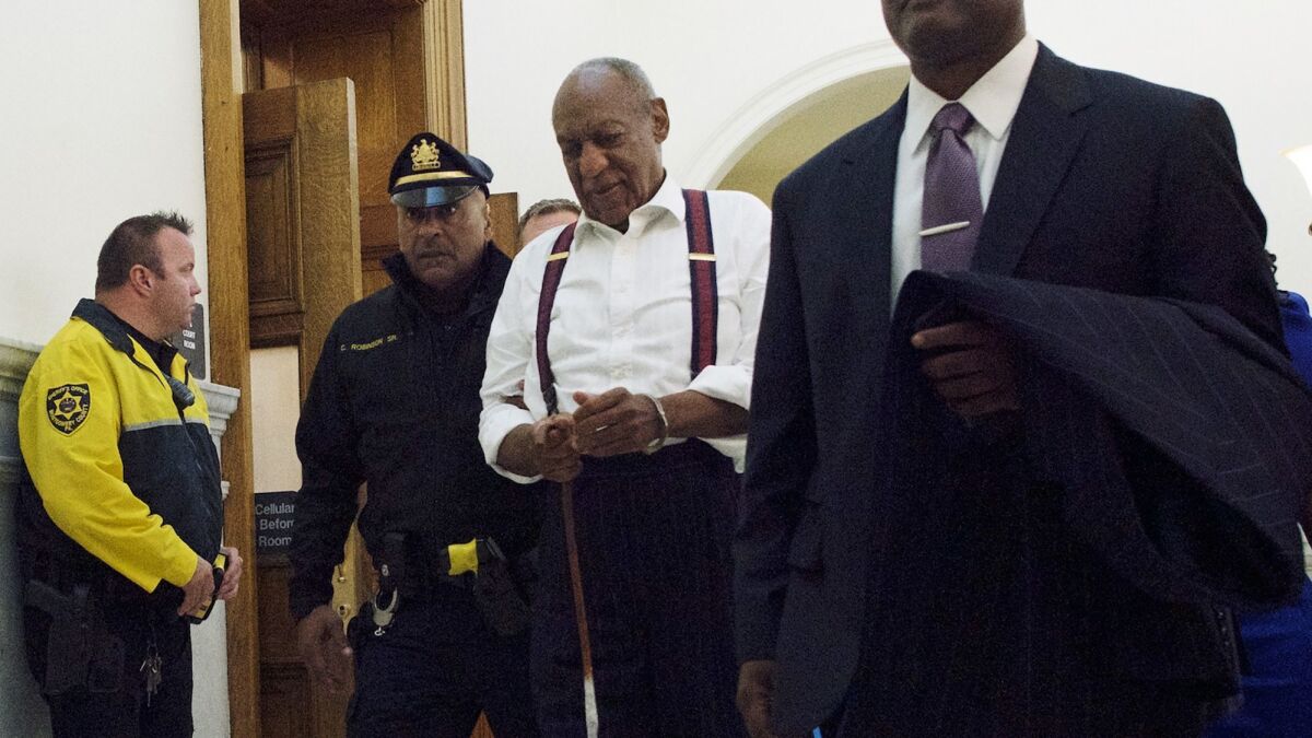 Bill Cosby leaves the courtroom after he was sentenced to three to 10 years for felony sexual assault in Norristown, Pa. on Sept. 25.
