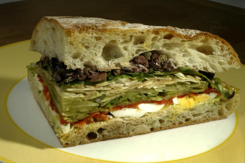 096676.FO.0428.food5.KTA ---- 4-28-05 (L.A. Studio) S.O.S Sandwich --- Completed Zinc Cafe Veggie Sandwich.