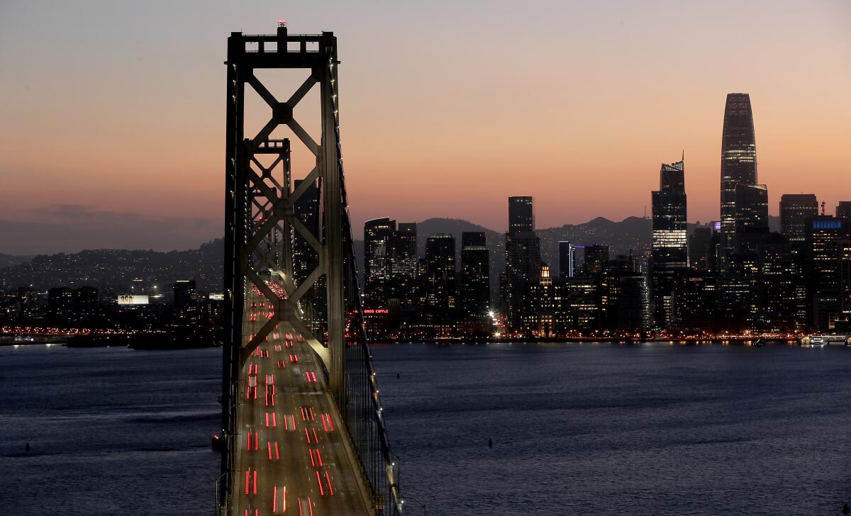 A view of the San Francisco skyline in August.